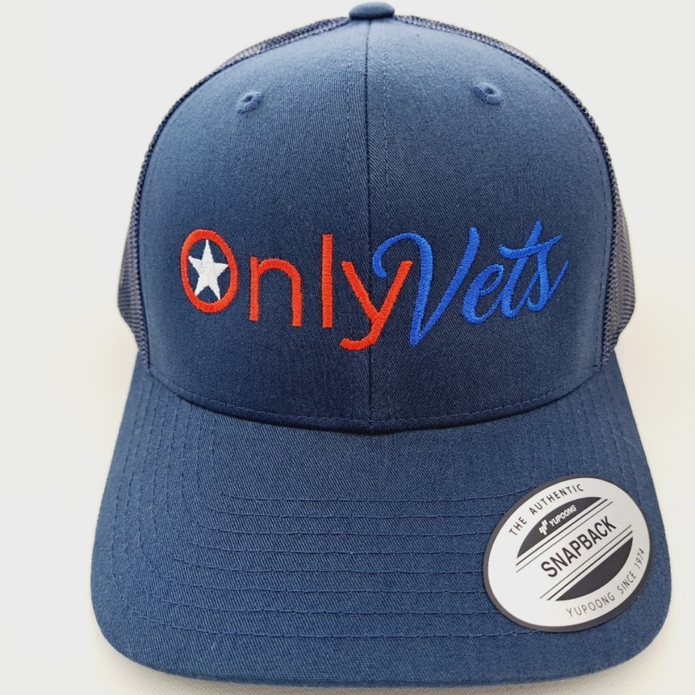 Only Vets Mens Veteran Hat Low Profile Curved Bill Embroidered